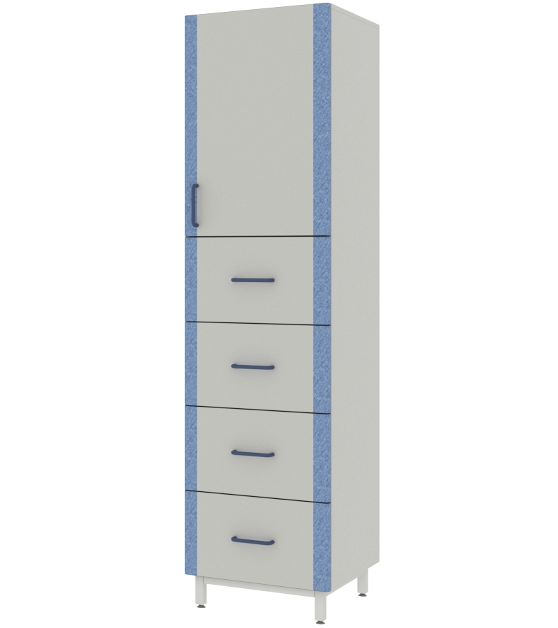 Шкаф для хранения реактивов с 4 выдвижными ящиками ЛАБ-PRO ШР4Я 50.50.193